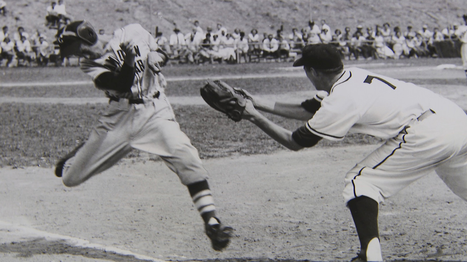 Monongahela player is safe at third in the PONY League World Series 1954 (Photo Credit - PONY Baseball)